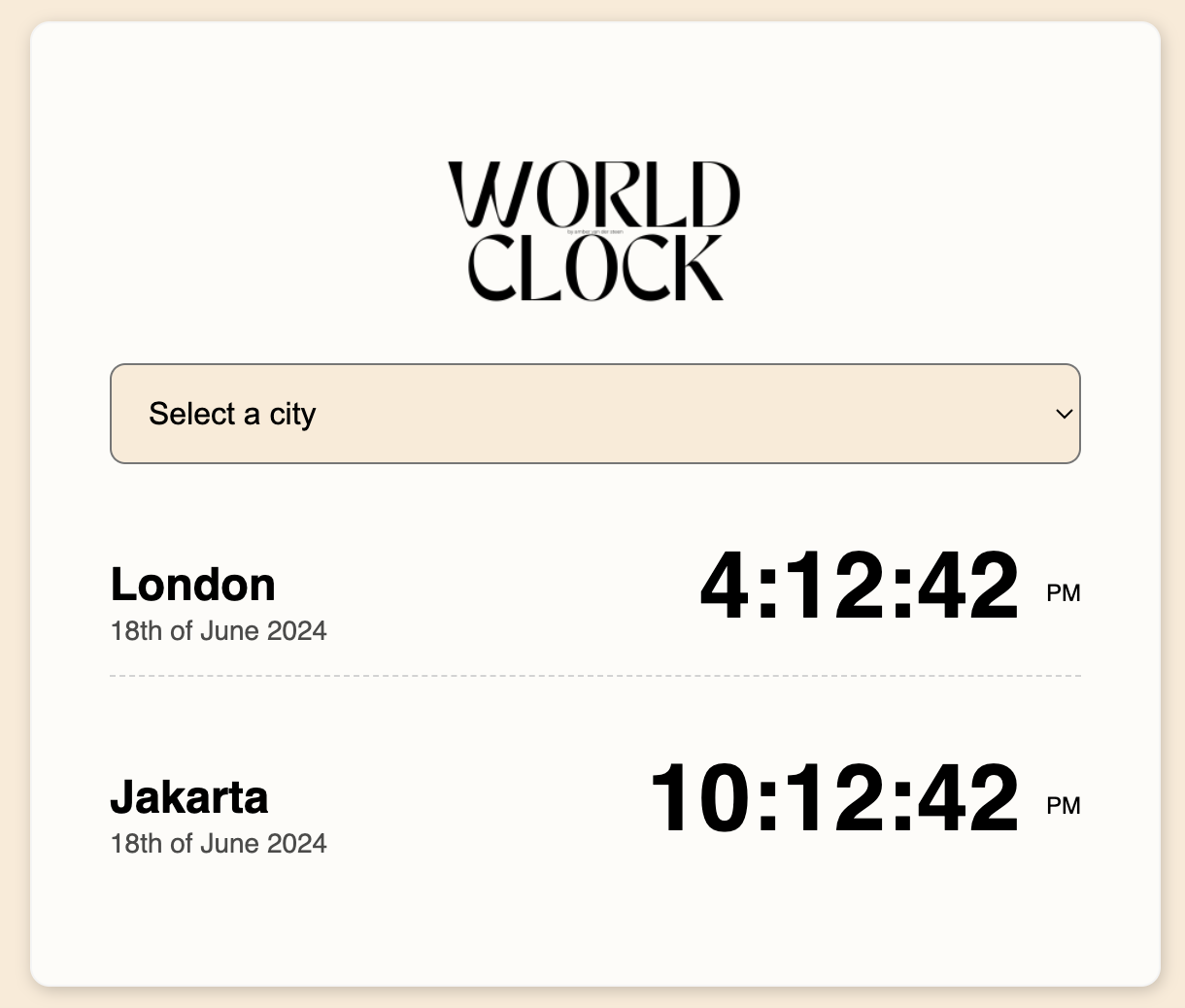 World Clock Preview Image